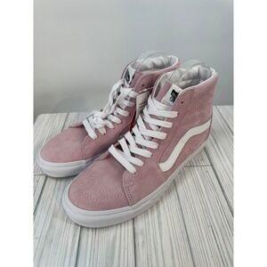 Vans Sk8-Hi Pig Suede Zephyr Pink Suede High Top Sneakers Water Repellent W9.5